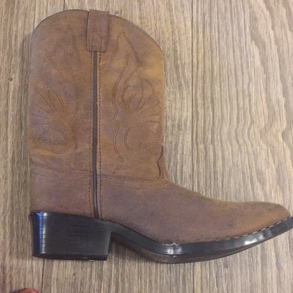 Kids Masterson Boat Co. Leather/Suede Cowboy Boots - Picture 5 of 5